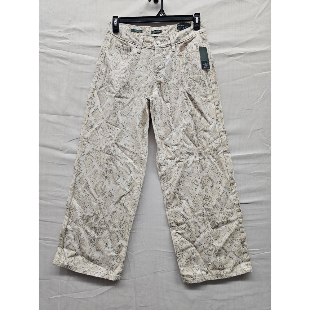 Wild Fable Low-Rise Baggy Jeans Rigid Denim Python Print Size 6 31" Ins